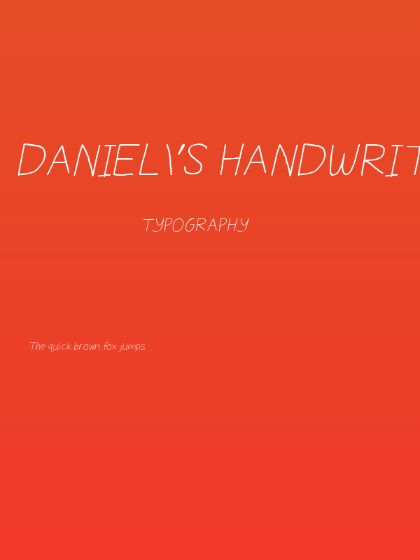 Daniel's Handwriting Italic Poster
