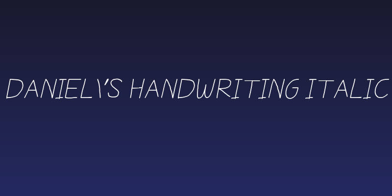 Daniel's Handwriting Italic Social Header