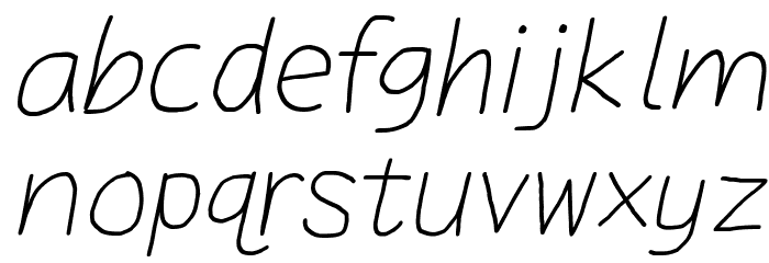 Daniel's Handwriting Italic Font LOWERCASE