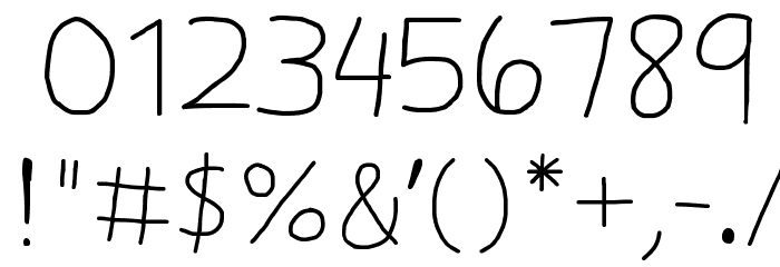 Daniel's Handwriting Font OTHER CHARS