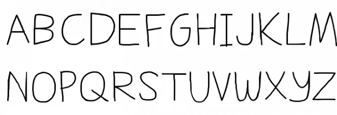 Daniel's Handwriting Caratteri MAIUSCOLE