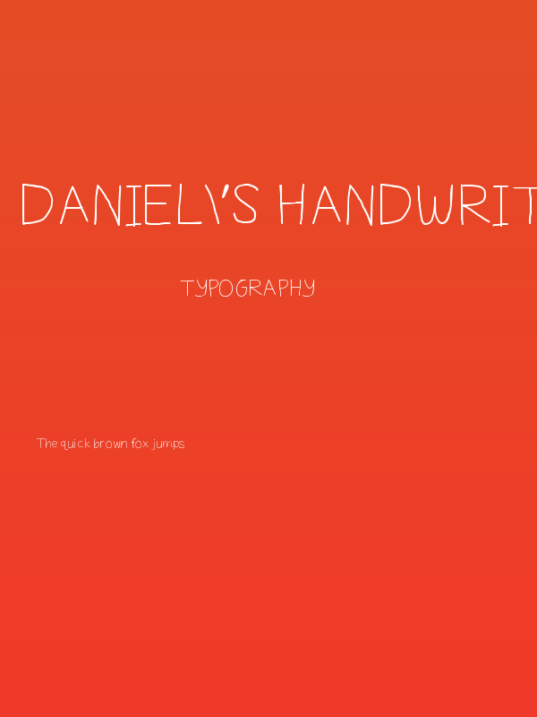 Daniel's Handwriting Poster