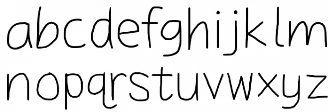 Daniel's Handwriting Caratteri MINUSCOLO