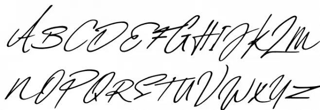 Daniels Signature Polices MAJUSCULES