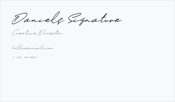 Daniels Signature Business Card