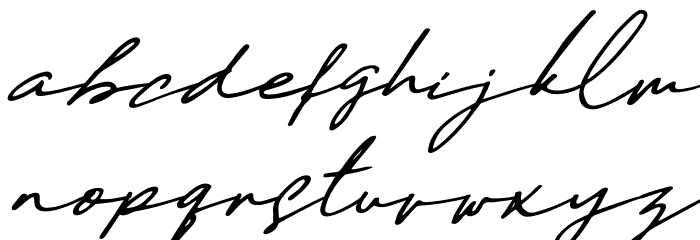 Daniels Signature Font LOWERCASE