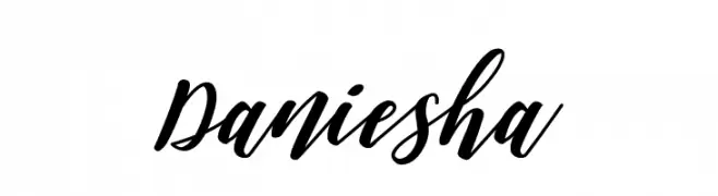 Daniesha  Frei Schriftart Herunterladen