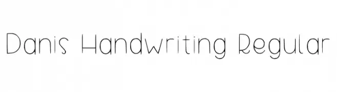 Danis Handwriting Regular  Descarca Fonturi Gratis