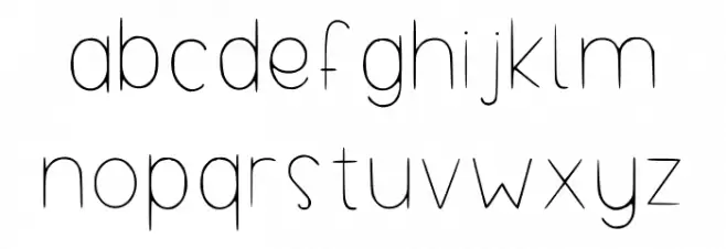 Danis Handwriting Regular 字体 小写