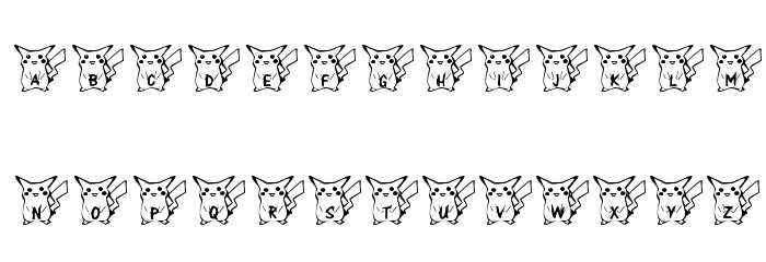 Dani's Pikachu Font LOWERCASE