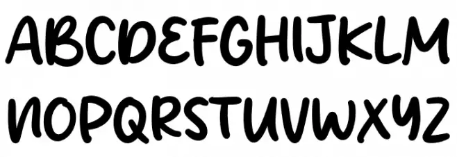 Danish Cookies फ़ॉन्ट अपरकेस