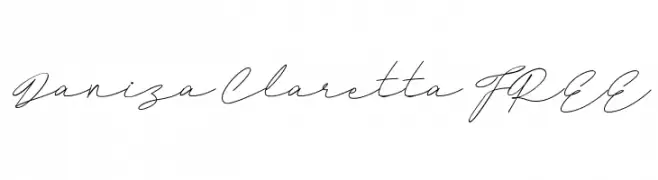Daniza Claretta FREE  Frei Schriftart Herunterladen