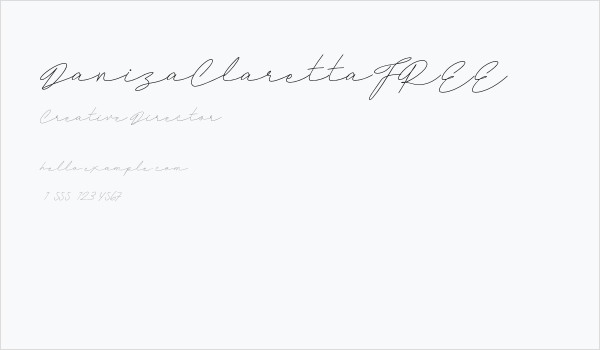 DanizaClarettaFREE Business Card