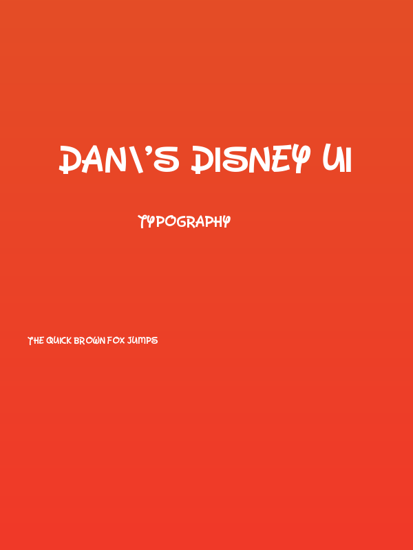 Dan's Disney UI Poster