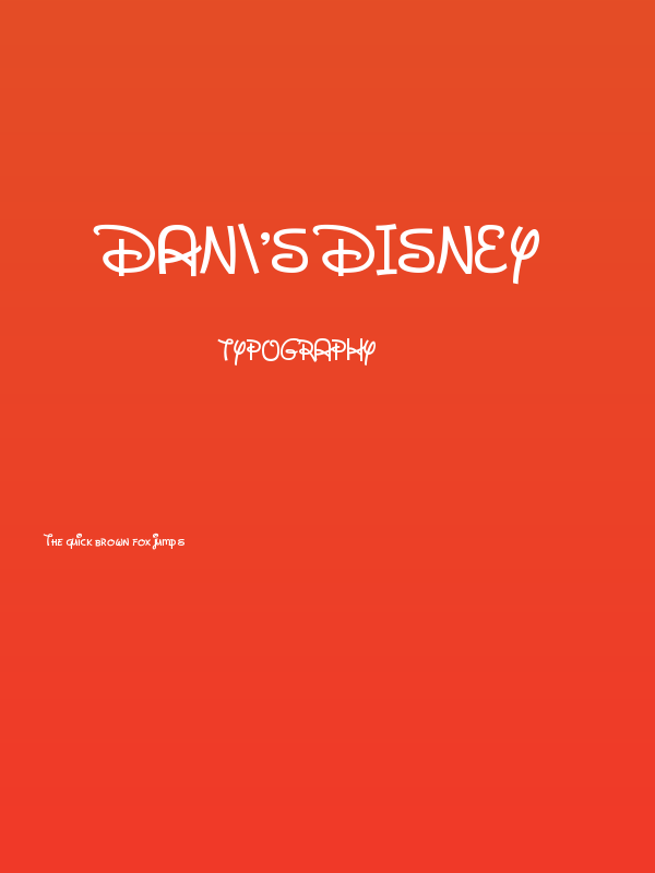 Dan's Disney Poster