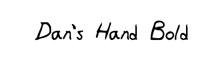Dan's Hand Bold  Descarca Fonturi Gratis