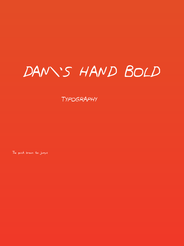 Dan's Hand Bold Poster