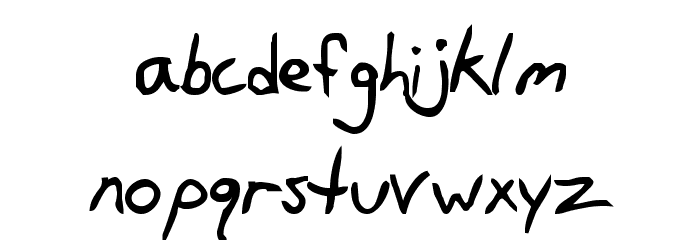 Dan's Hand Bold Font LOWERCASE