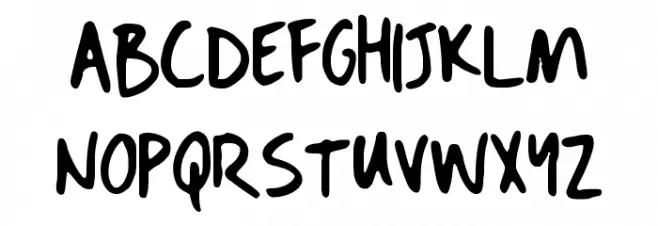 Dans Hand Writing 字体 大写