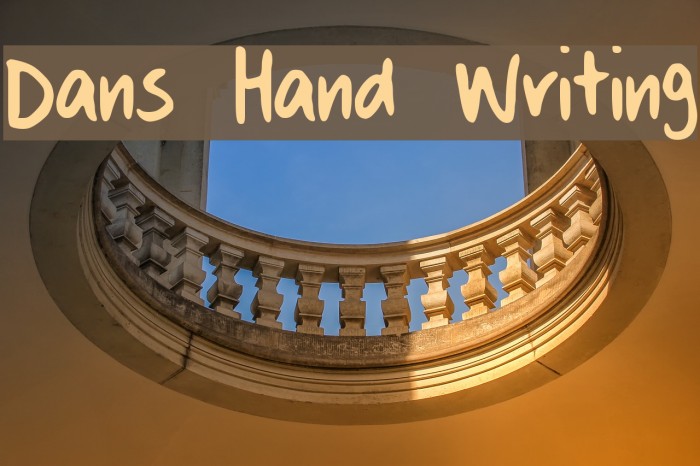 Dans Hand Writing Font examples