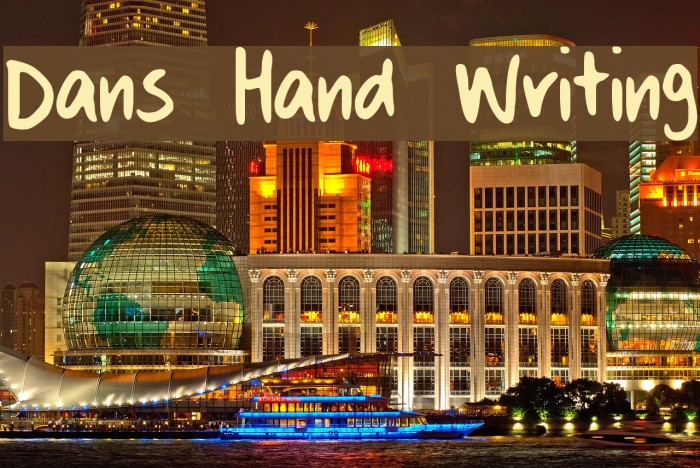 Dans Hand Writing Font examples