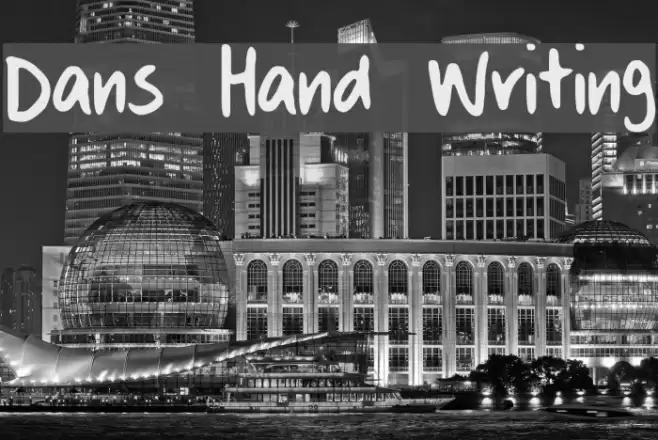 Dans Hand Writing Шрифта examples