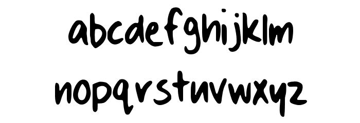 Dans Hand Writing Font LOWERCASE