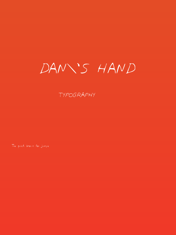 Dan's Hand Poster