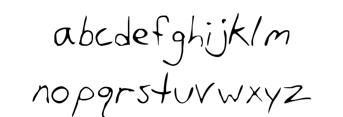 Dan's Hand Font LOWERCASE