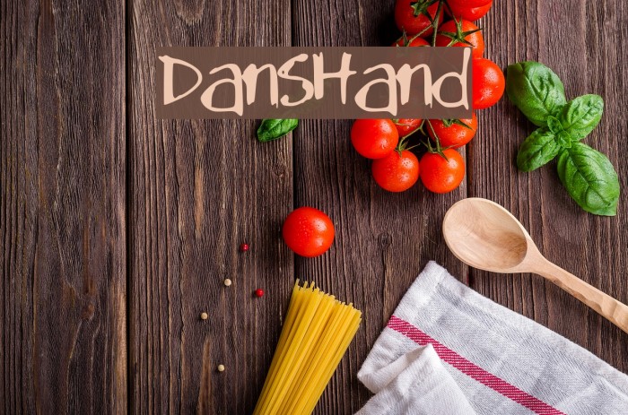 DansHand Font examples