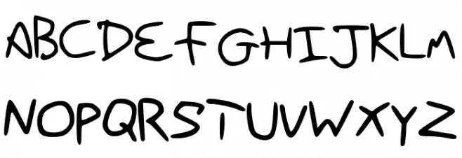 DansHands Font UPPERCASE