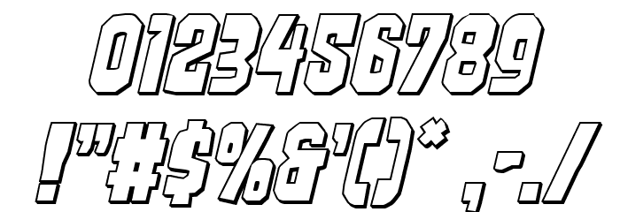 Danse Macabre 3D Italic Font OTHER CHARS