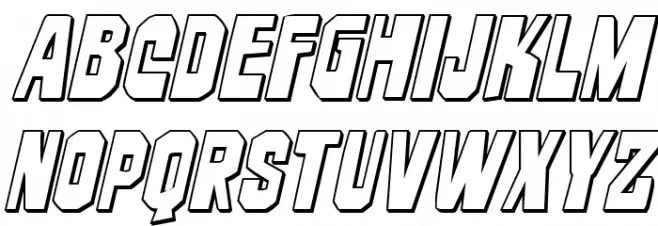 Danse Macabre 3D Italic خط أحرف كبيرة