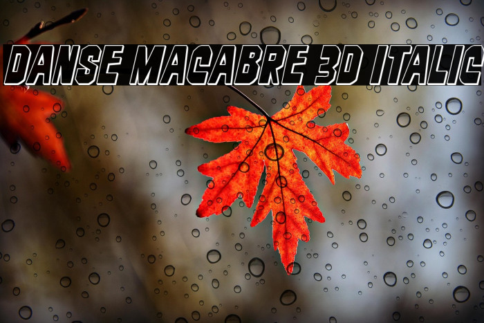 Danse Macabre 3D Italic Example 3