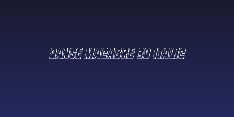 Danse Macabre 3D Italic Social Header