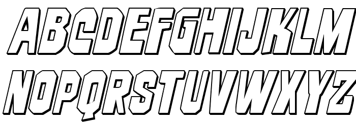 Danse Macabre 3D Italic Font LOWERCASE