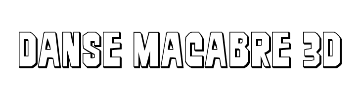 Danse Macabre 3D  Free Fonts Download