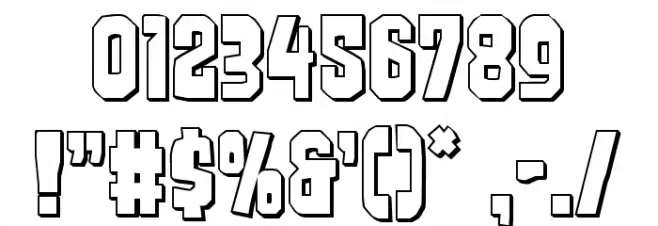 Danse Macabre 3D Font OTHER CHARS