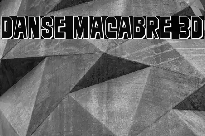 Danse Macabre 3D Font examples