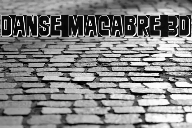 Danse Macabre 3D Font examples