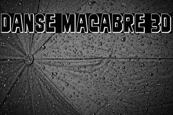 Danse Macabre 3D Font examples