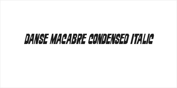 Danse Macabre Condensed Italic Logo
