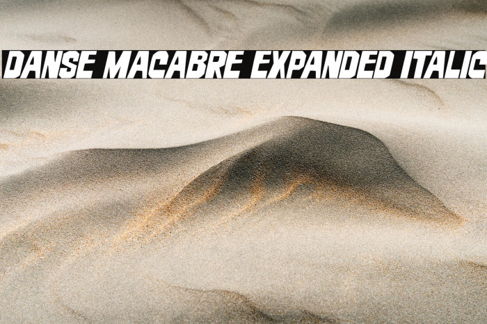 Danse Macabre Expanded Italic Example 3