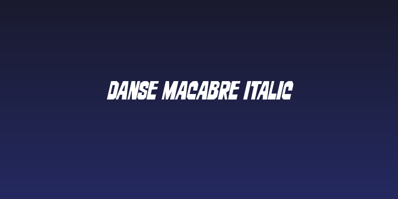Danse Macabre Italic Social Header