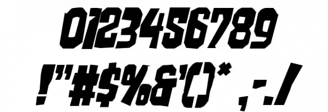 Danse Macabre Jagged Italic Font OTHER CHARS