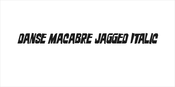 Danse Macabre Jagged Italic Logo