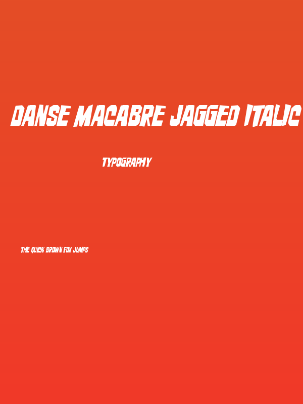 Danse Macabre Jagged Italic Poster