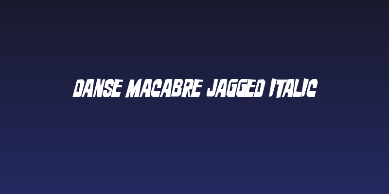 Danse Macabre Jagged Italic Social Header