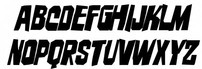 Danse Macabre Jagged Italic Font Litere mici