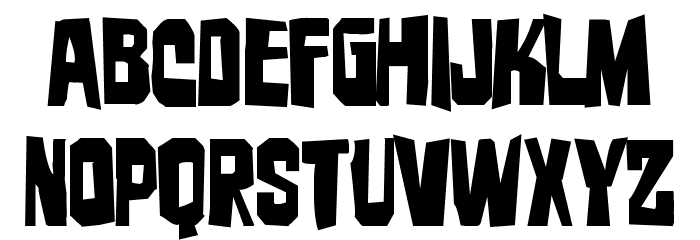 Danse Macabre Jagged Font LOWERCASE